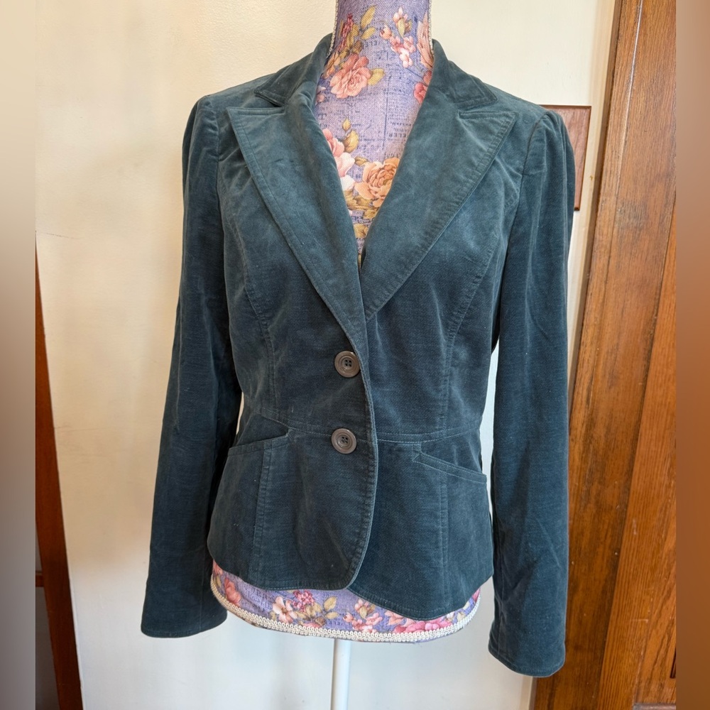 Nine West Dark Teal Corduroy Blazer